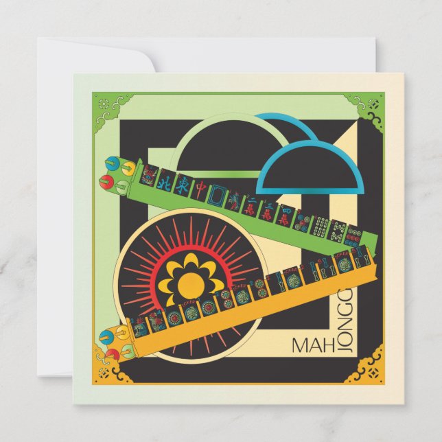 Mah Jongg Limerick Whine Flat Card (Front)