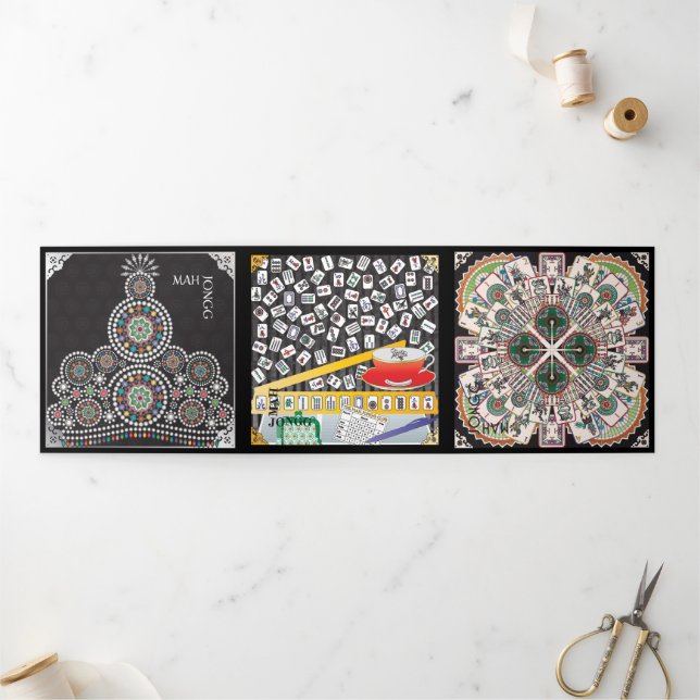 Mah Jongg Limericks 1 Trifold Card (Outside)