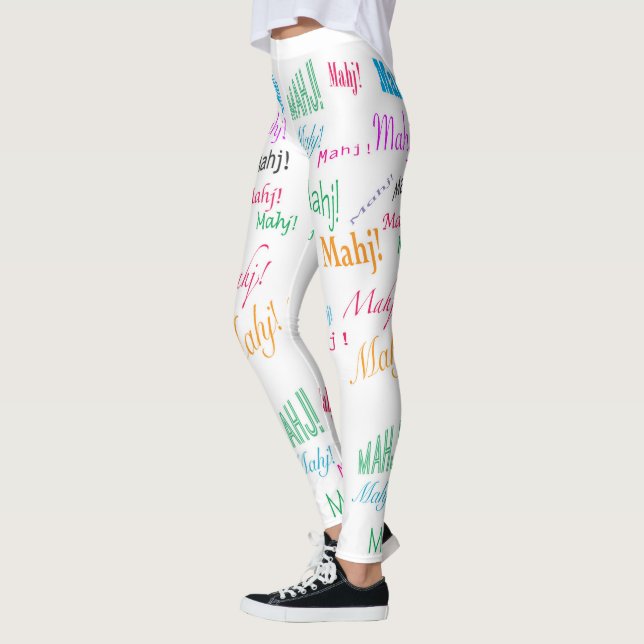 Mah Jongg MAHJ! leggings (Left)