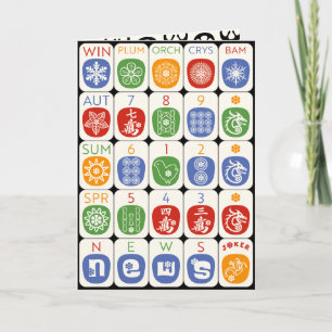 Mah Jongg Modern Card