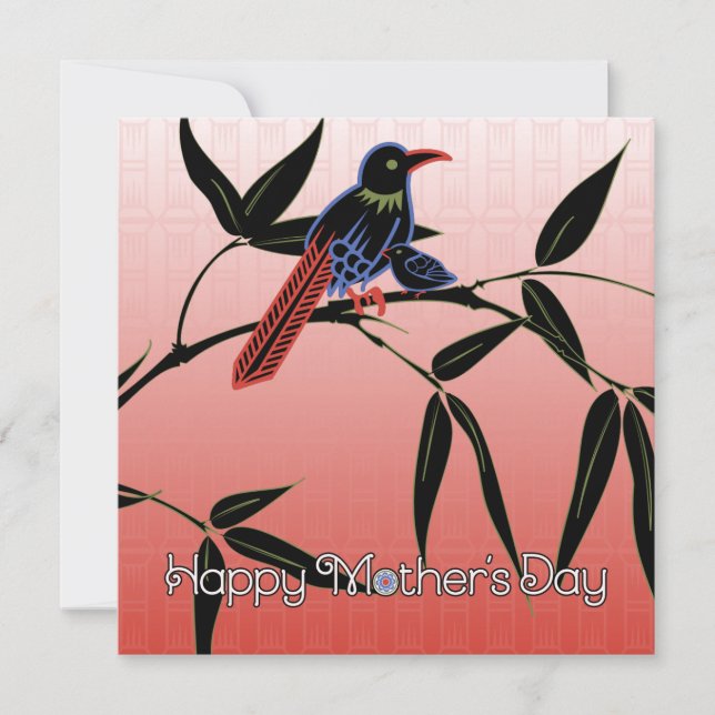 Mah Jongg Mother’s Day Bird Card (Front)