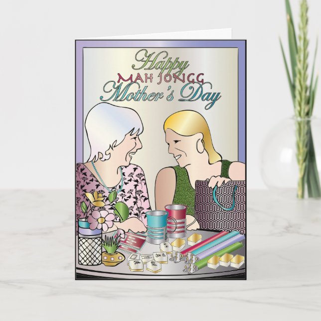 Mah Jongg Mother's Day Card (Front)
