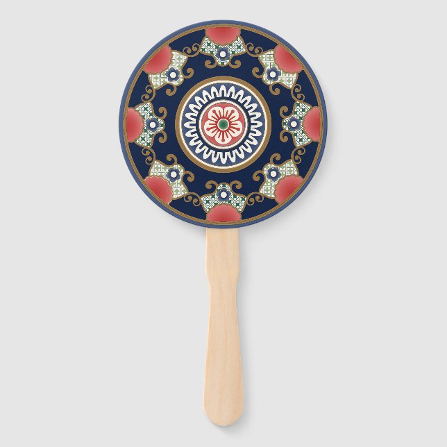 Mah Jongg Patterns Hand Fan (Back)