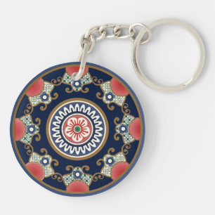 Mah Jongg Patterns Key Ring