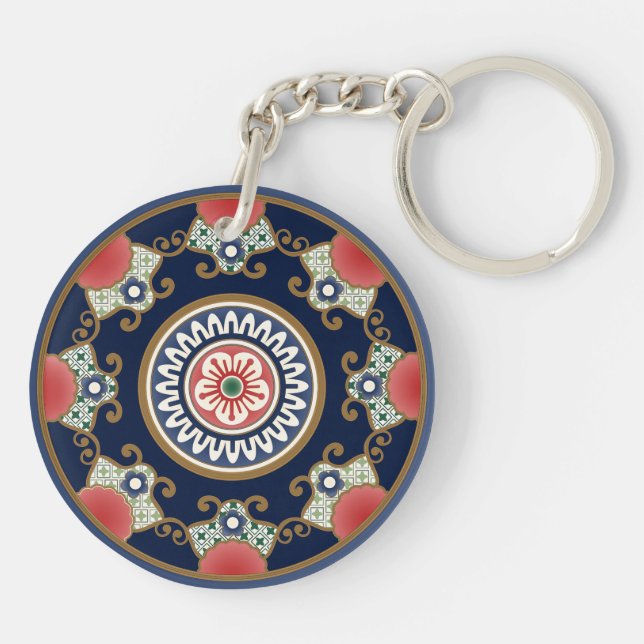 Mah Jongg Patterns Key Ring (Back)