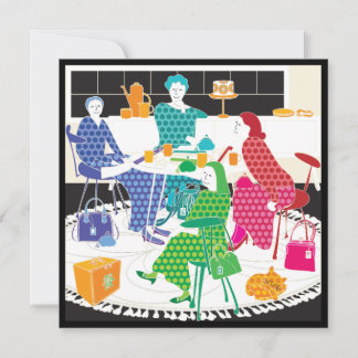 Mah Jongg Polka-Dots Flat Card