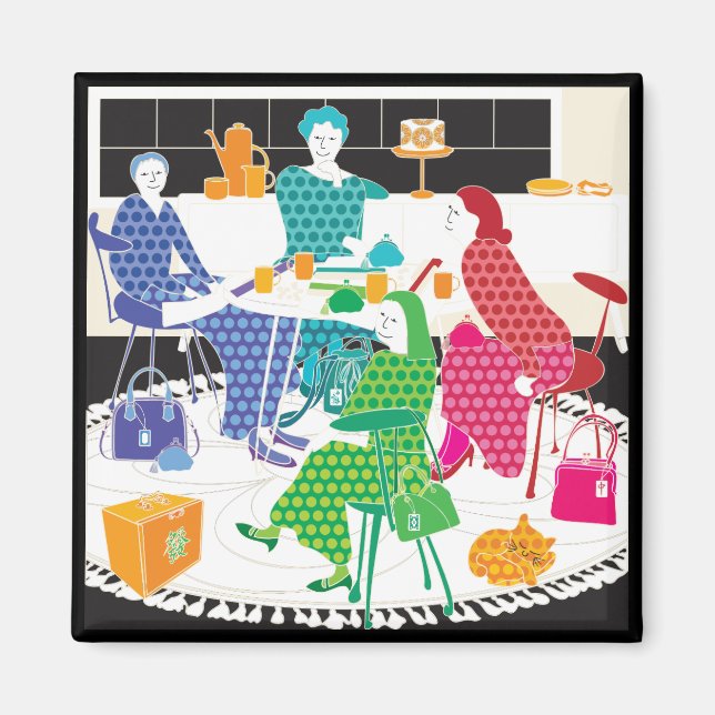 Mah Jongg Polka-Dots Magnet (Front)