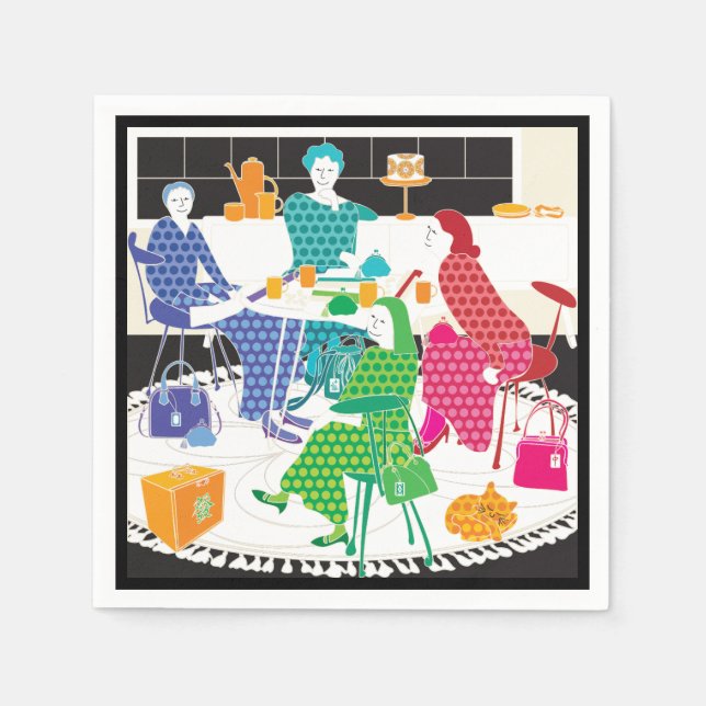 Mah Jongg Polka-Dots Napkins (Front)