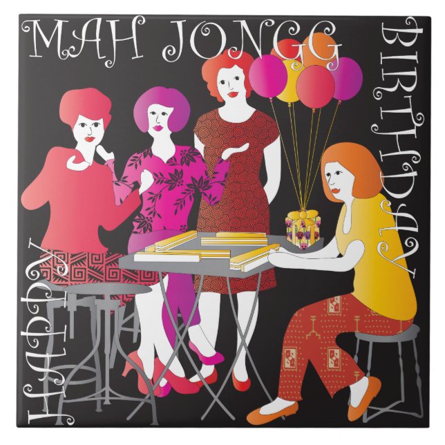 Mah Jongg Present Birthday Tile (Front)