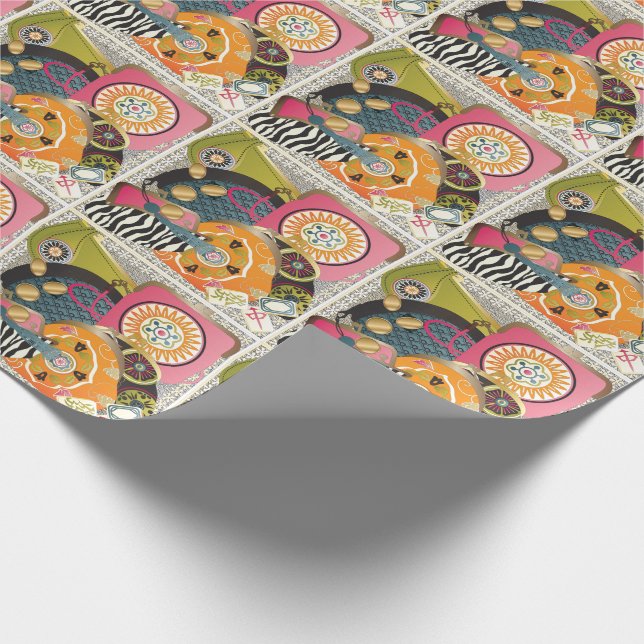 Mah Jongg Purses Wrapping Paper (Corner)