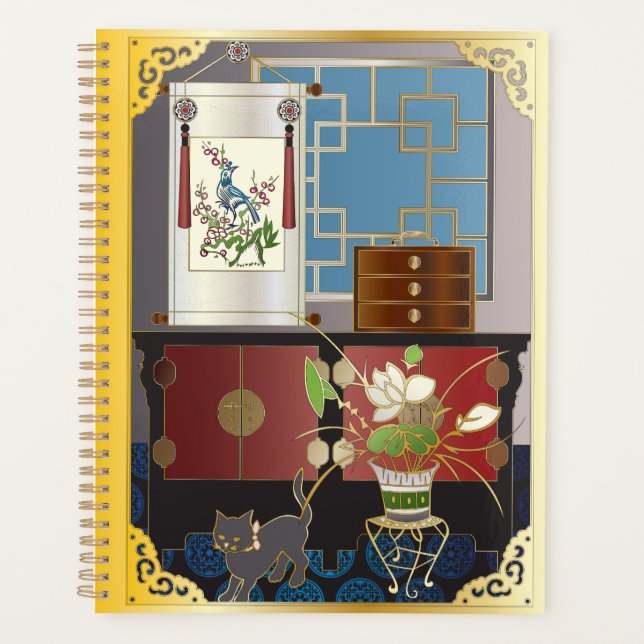 Mah Jongg Red Cabinet Planer Planner (Front)