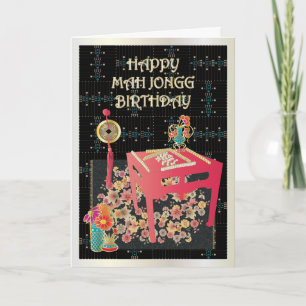 Mah Jongg Red Table Card