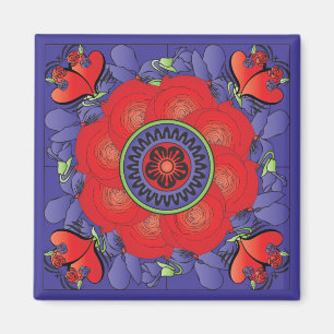 Mah Jongg Roses Magnet