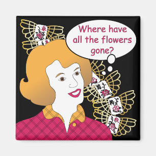 Mah Jongg Sayings Flowers Magnet