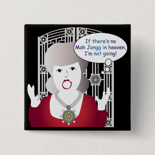 Mah Jongg Sayings Heaven 15 Cm Square Badge