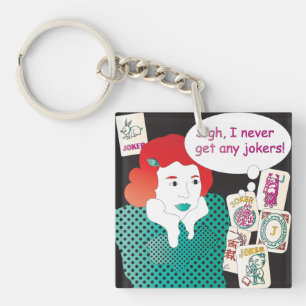 Mah Jongg Sayings Jokers2 Key Ring