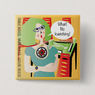 Mah Jongg Sayings Kvetching 15 Cm Square Badge