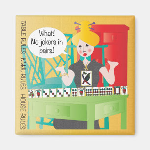 Mah Jongg Sayings No Jokers Magnet