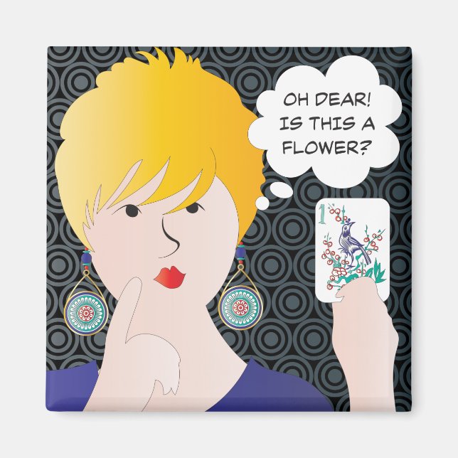 Mah Jongg Sayings One Bam Magnet (Front)