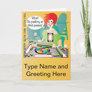 Mah Jongg Sayings Peek Pass Card