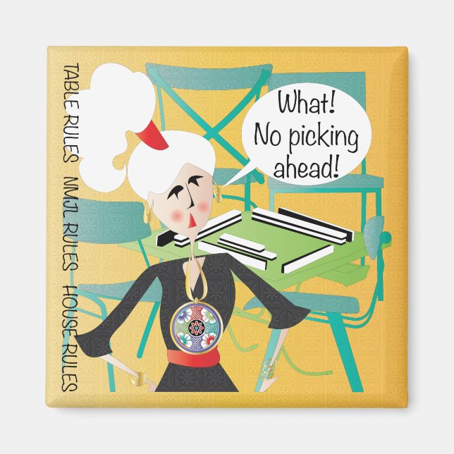 Mah Jongg Sayings Picking Ahead Magnet (Front)