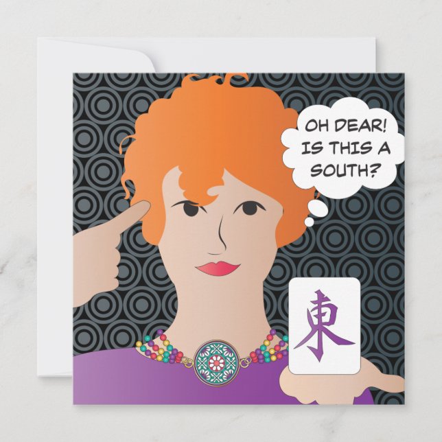 Mah Jongg Sayings Winds Flat Card (Front)