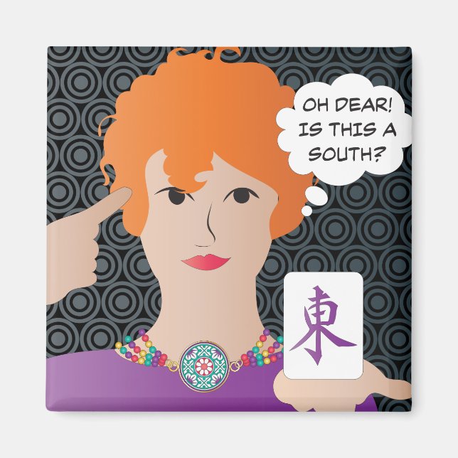 Mah Jongg Sayings Winds Magnet (Front)