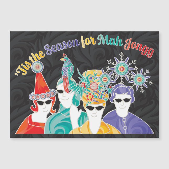 Mah Jongg Season Flat Magnet (Front)