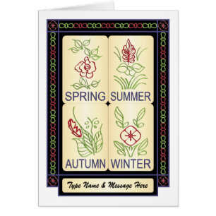 Mah Jongg Seasons 02 Customisable Card