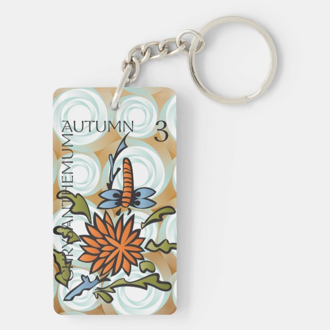 Mah Jongg Seasons Autumn/Winter Keychain (Back)