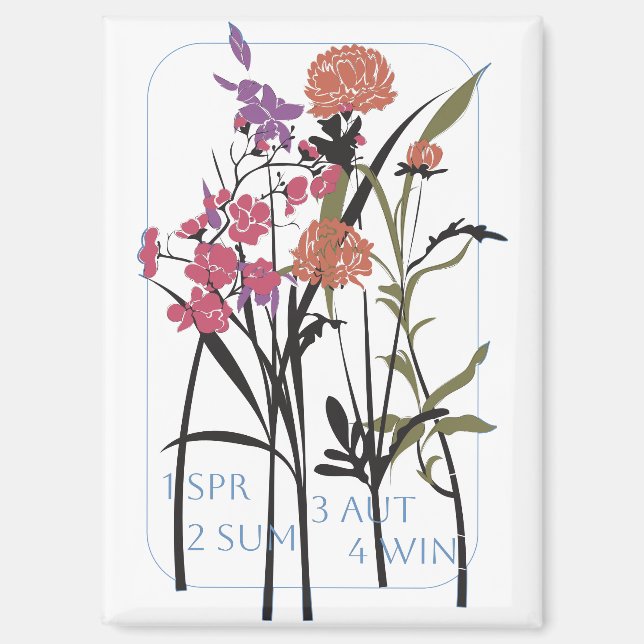 Mah Jongg Seasons Magnet (Front)