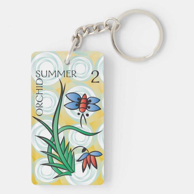 Mah Jongg Seasons Spring/Summer Keychain (Back)