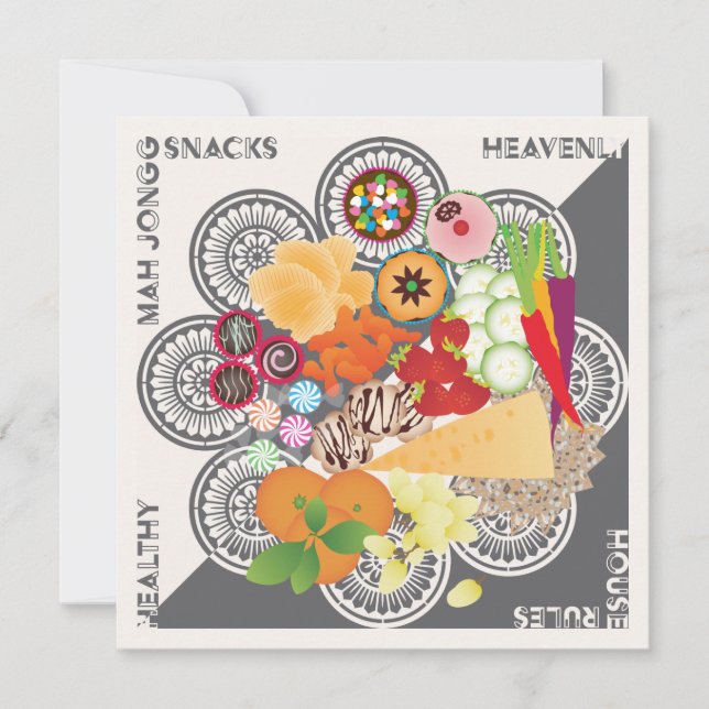 Mah Jongg Snacks Flat Card (Front)