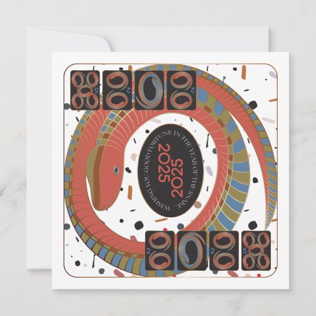 Mah Jongg Snake 2025 Flat Card (Front)