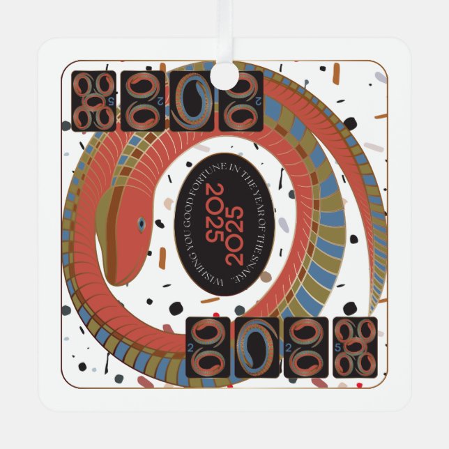 Mah Jongg Snake 2025 Ornament (Front)