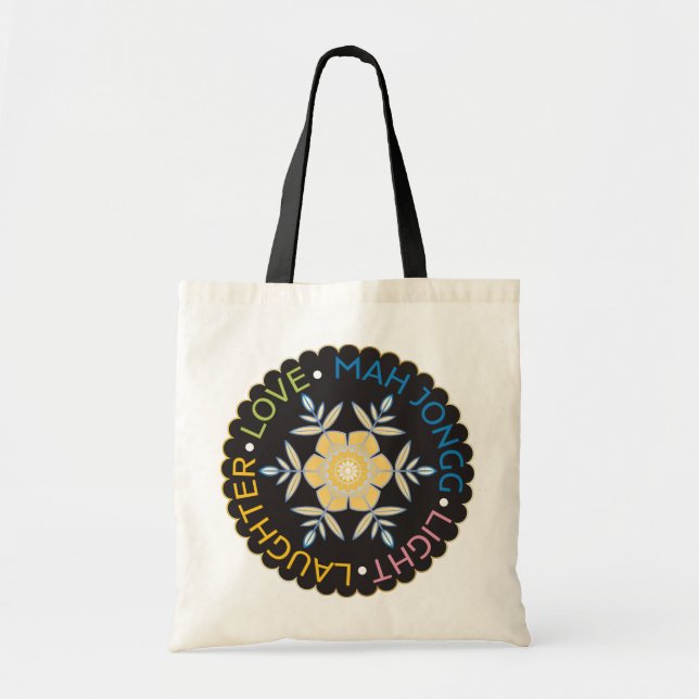 Mah Jongg Snowflakes Tote (Front)