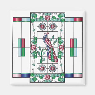 Mah Jongg Stained Glass Magnet