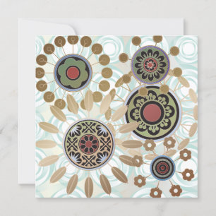 Mah Jongg Starburst Dots Flat Card