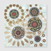 Mah Jongg Starburst Dots Magnet Card
