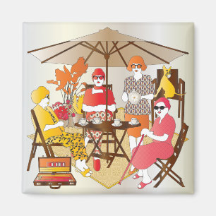 Mah Jongg Tea Party Magnet