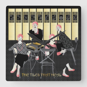 Mah Jongg The Tiles That Heal Square Wall Clock