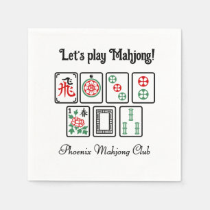 Mah jongg Tiles #1 “Let’s play Mahjong!” Napkin
