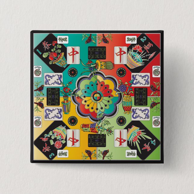 Mah Jongg Tiles Button (Front)