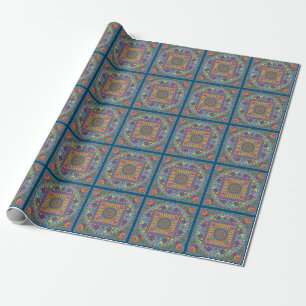 Mah Jongg Tiles Mandala Wrapping Paper