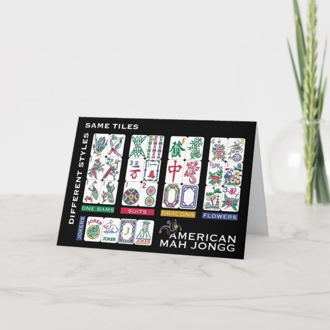 Mah Jongg Tiles Same Card (Front)