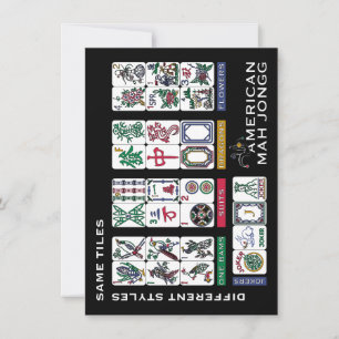 Mah Jongg Tiles Same Flat Card