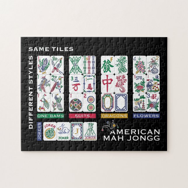 Mah Jongg Tiles Same Jigsaw Puzzle (Horizontal)