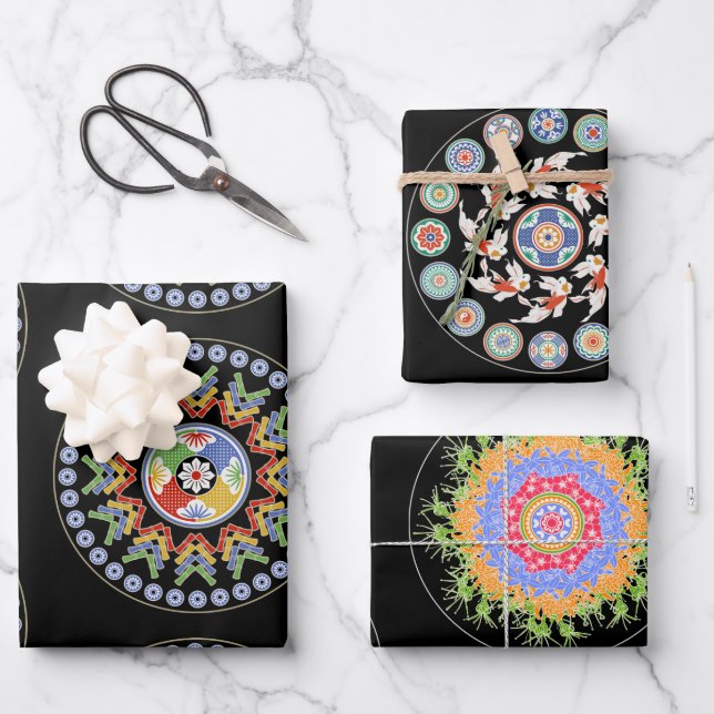 Mah Jongg Tiles Wrapping Paper Sheet (Front)