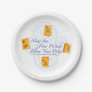 Mah Jongg Winds Paper Plate