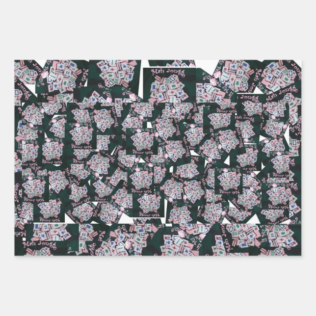 MAH JONNGG WRAPPING PAPER-MAH JONGG IS MY PASSION PAPER SHEET (Front)